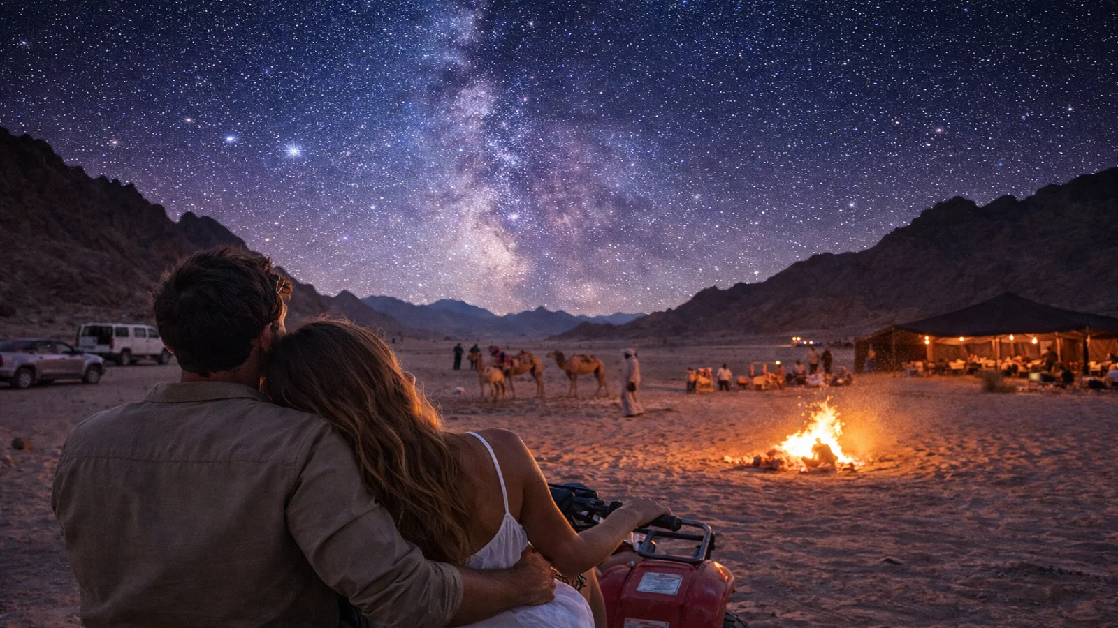 Stargazing Jeep Safari in Hurghada – Desert Adventure, Camel Ride & Bedouin Dinner